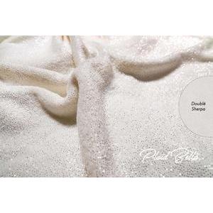 Plaid polaire sharpa - Bella - 125 x 150 cm - Blanc