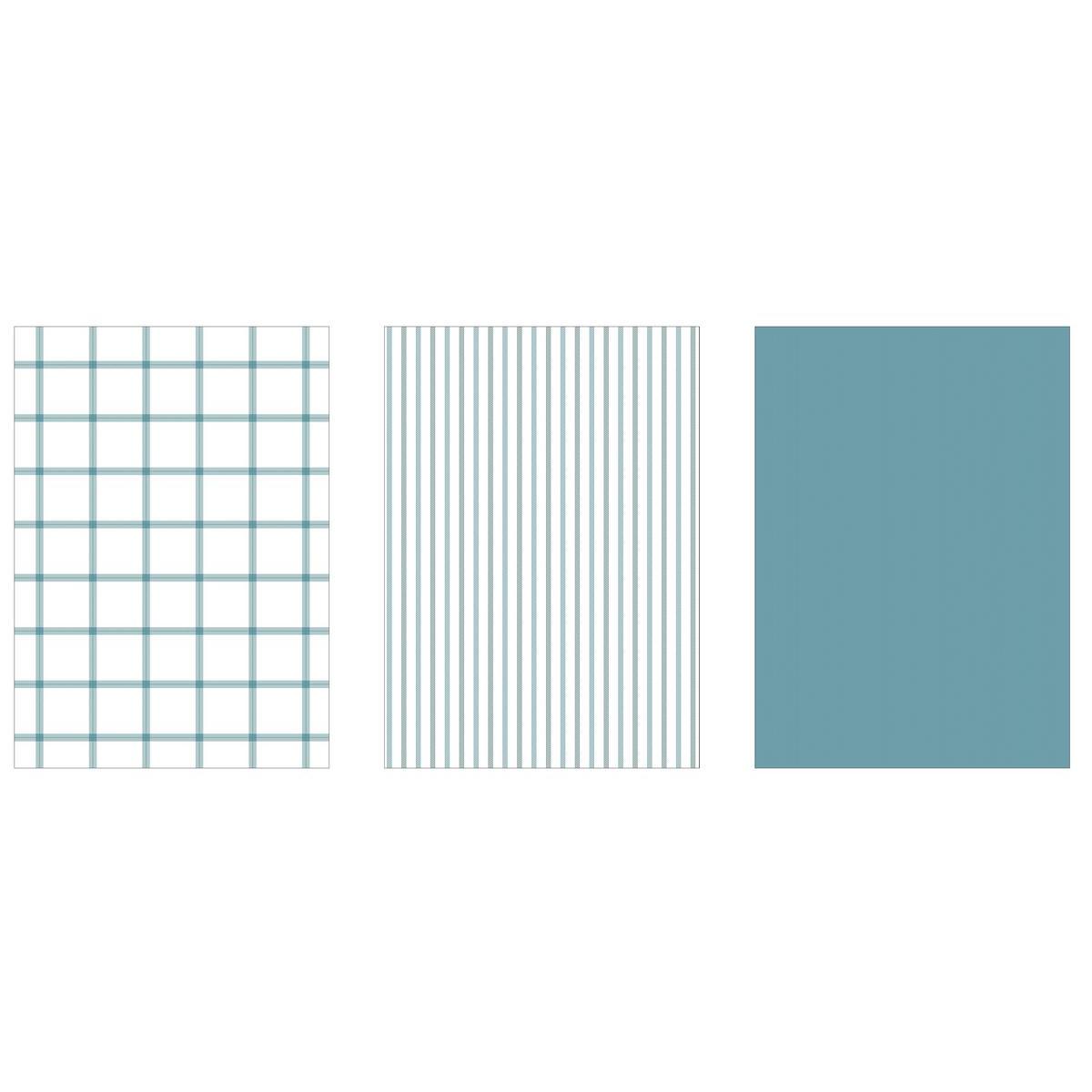 3 torchons - 100 % coton - 50 x 70 cm - Turquoise 3 torchons - 100 % coton - 50 x 70 cm - Turquoise