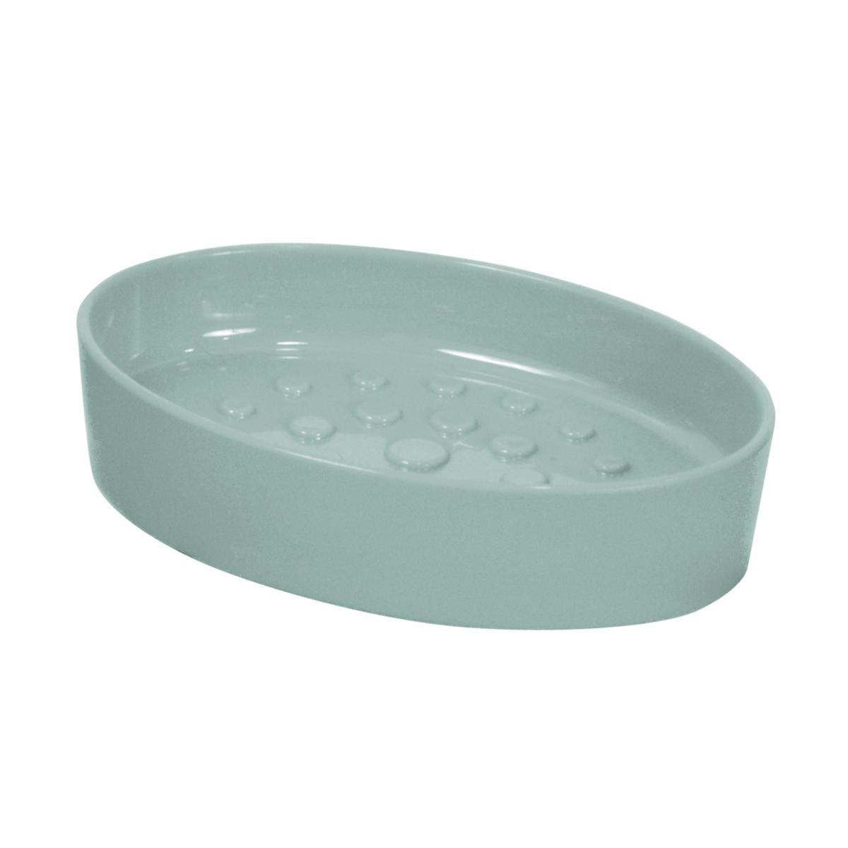 Porte-savon mat soly - L 13 x H 3 x l 9 cm - Vert