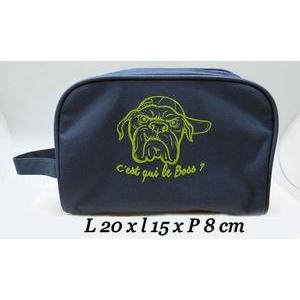 Trousse de toilette imprimée - L 20 x H 8 x l 15 cm - Bleu
