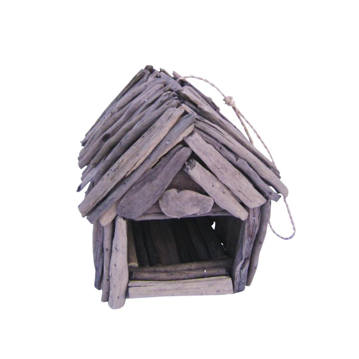 Abris bois coulé - Bois - 17 x 16 x H 15 cm - Marron
