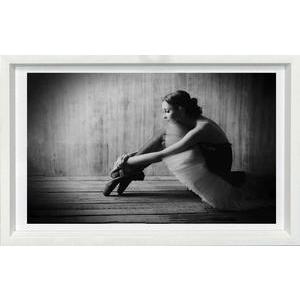 Tableau Danseuse - L 30 x P 1.5 x l 20 cm - Noir, blanc - VUE SUR IMAGE