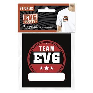 12 stickers EVG - Rouge et noir