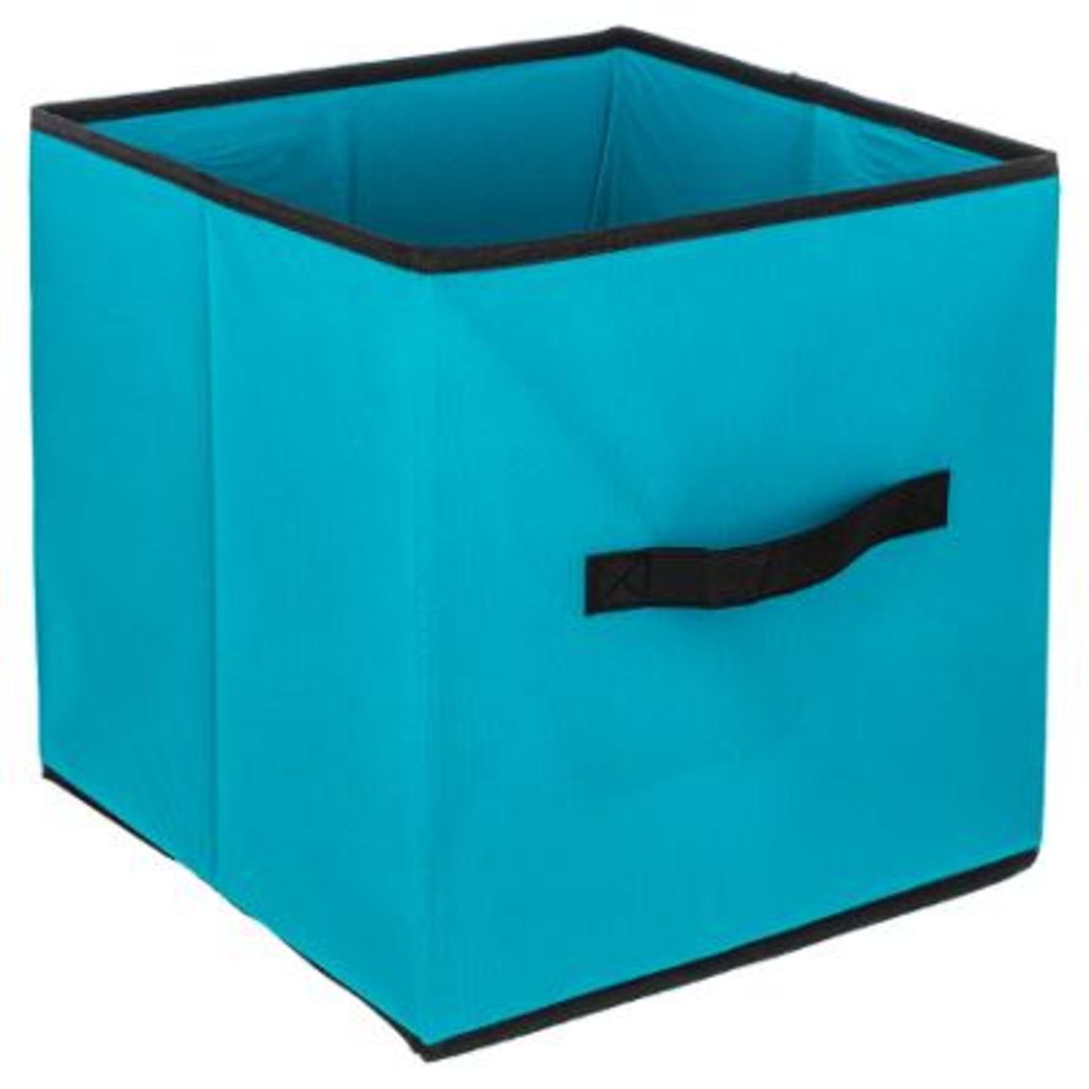 Cube de rangement uni - 31 x 31 cm - Différents coloris - Bleu turquoise Cube de rangement uni - 31 x 31 cm - Différents coloris - Bleu turquoise