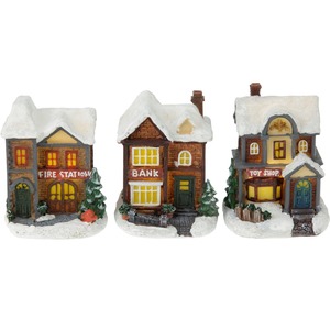 Maison led multicolore - 9 x 6 x 7 cm - Différents modèles
