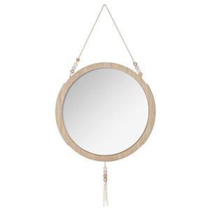 Miroir rond - Beige