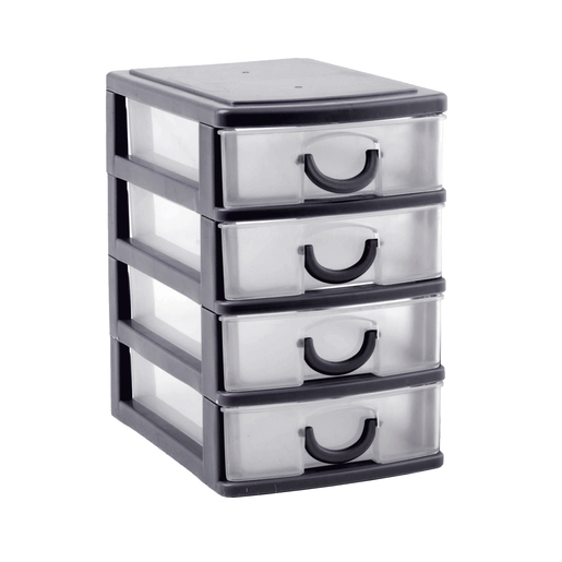 Mini Tour De Rangement Plastique Vert Gris Rangement