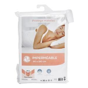Protège-matelas imperméable - 90 x 190 cm - Différentes tailles - Blanc