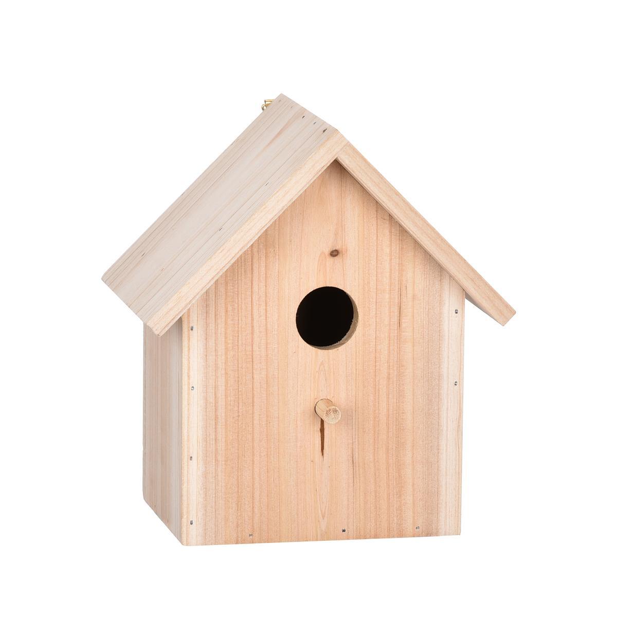 Nichoir à oiseaux en bois de sapin - 20 x H 17.5 x 12 cm - Marron - CULTIVA Nichoir à oiseaux en bois de sapin - 20 x H 17.5 x 12 cm - Marron - CULTIVA