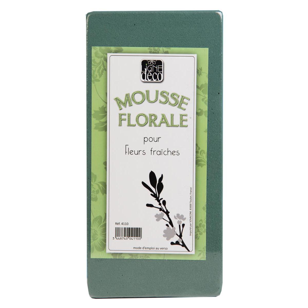 Bloc en mousse - Mousse artificielle - 11 x 8 x 22,5cm - Vert Bloc en mousse - Mousse artificielle - 11 x 8 x 22,5cm - Vert