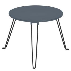 Table ronde - Métal et mdf - Ø 48 x h 40 cm - Gris
