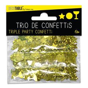 Trio de confettis or