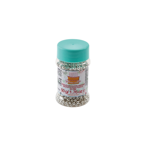 Perles décoratives pâtisserie - Sucre - 50 g - Argent Perles décoratives pâtisserie - Sucre - 50 g - Argent