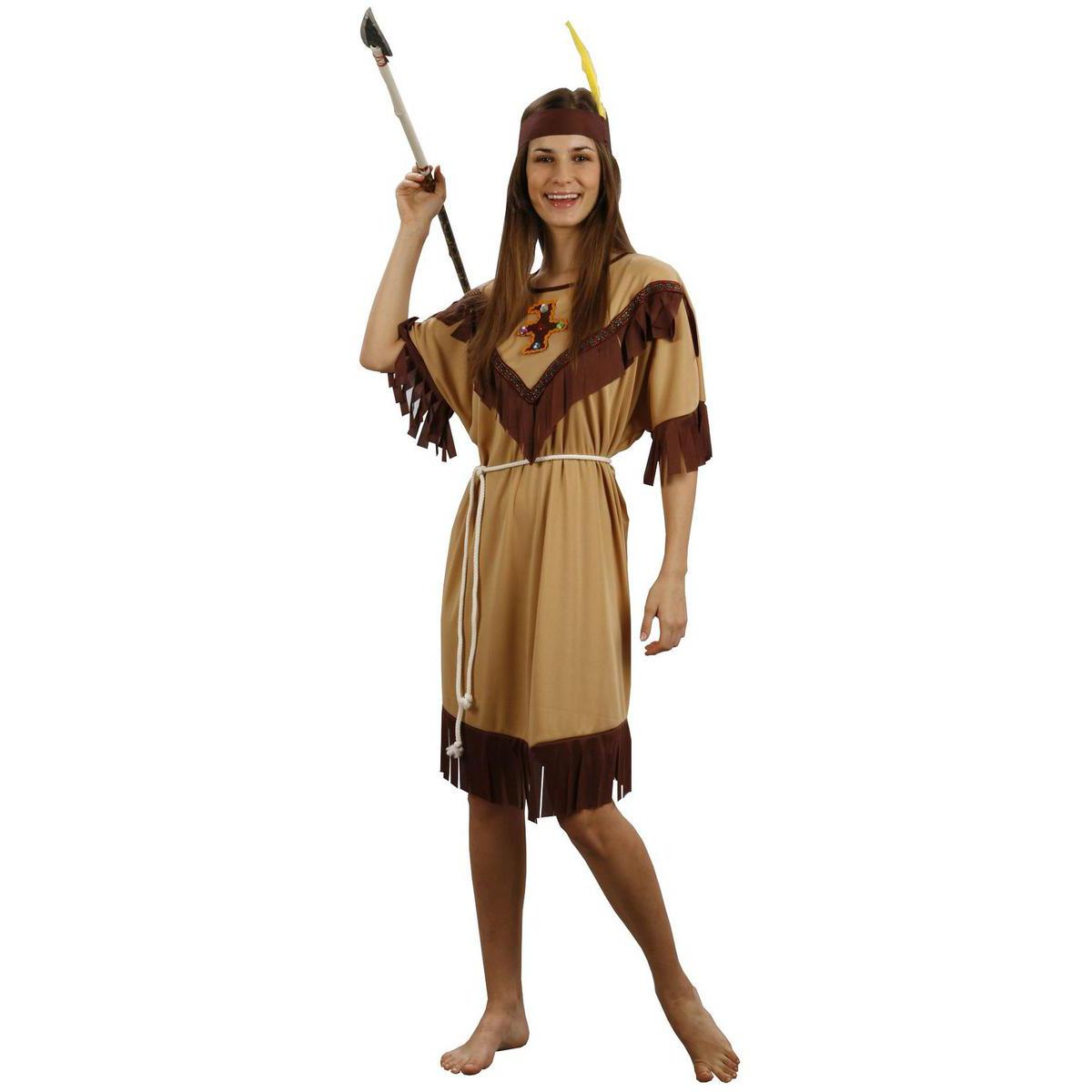 Costume adulte indienne en polyester - Taille unique - Multicolore