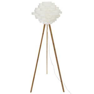 Lampadaire trepied bambou lydia blanc H 153