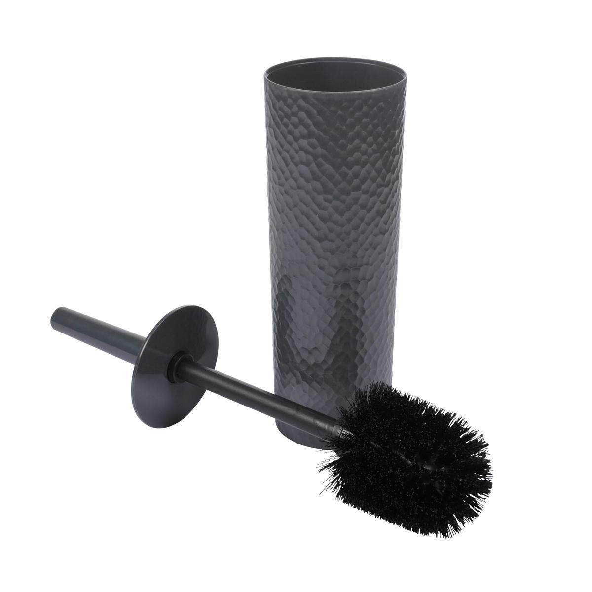 Brosse WC martelé uni - ø 9.5 x H 38.5 cm - Gris Brosse WC martelé uni - ø 9.5 x H 38.5 cm - Gris