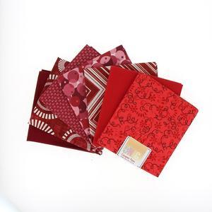 Coupon - 100% coton - 45 x 55 cm - Rouge et bordeaux