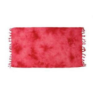 Fouta en coton - 100 x 200 cm - Tie and dye rouge