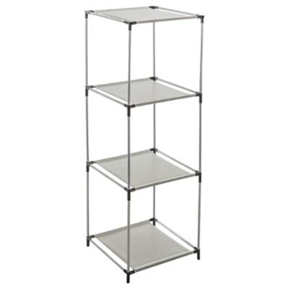 Étagère 3 casiers - 34 x H 104 x 34 cm - Différents formats - Gris Étagère 3 casiers - 34 x H 104 x 34 cm - Différents formats - Gris