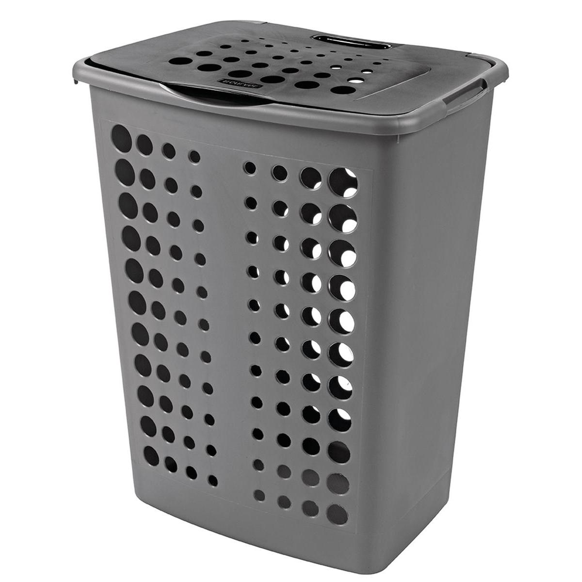Coffre à linge Victor - 60 L - Différents modèles - Gris - CURVER Coffre à linge Victor - 60 L - Différents modèles - Gris - CURVER