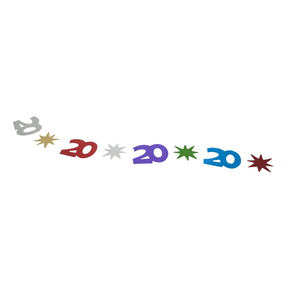 Guirlande fil Anniversaire 20 ans - 30 m - Multicolore