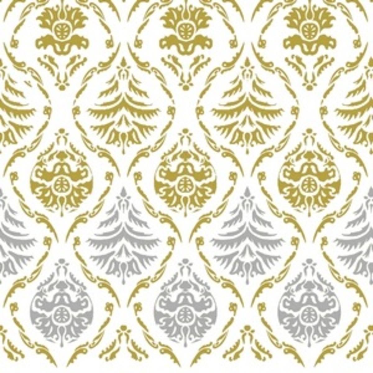 Serviettes imprimées 33 cm x 20 pièces helsinky gold silver Serviettes imprimées 33 cm x 20 pièces helsinky gold silver