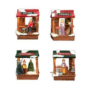 Boutique de Noël LED - 10 x H 12.5 x 7.5 cm - Multicolore