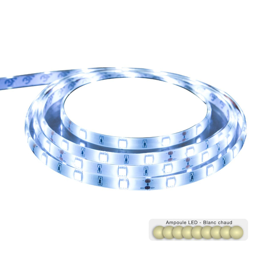 Ruban LED blanc + télécommande - 5 m Ruban LED blanc + télécommande - 5 m