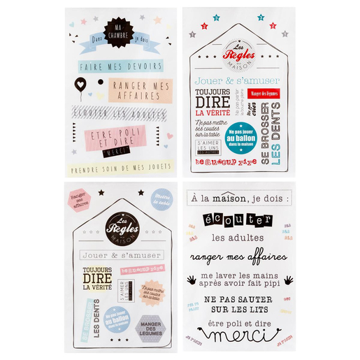 Sticker Pour Enfants Regles Stickers Et Adhesifs Deco La Foir