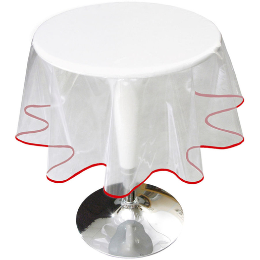 Nappe ronde - PVC - Diamètre 180 cm - Rouge Nappe ronde - PVC - Diamètre 180 cm - Rouge