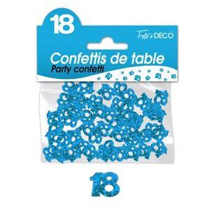 Confettis de table 18 ans bleu