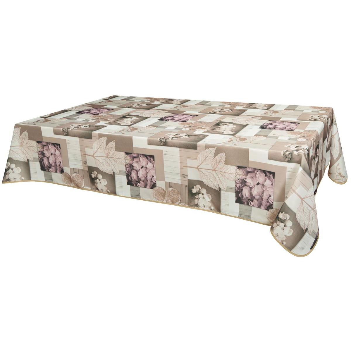Toile cirée rectangulaire - 100 % Polyester - 145 x 240 cm - Multicolore Toile cirée rectangulaire - 100 % Polyester - 145 x 240 cm - Multicolore