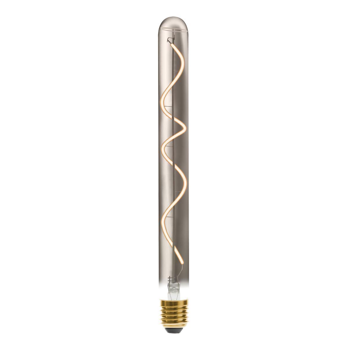Ampoule led tube fumé, filament torsadé E27
