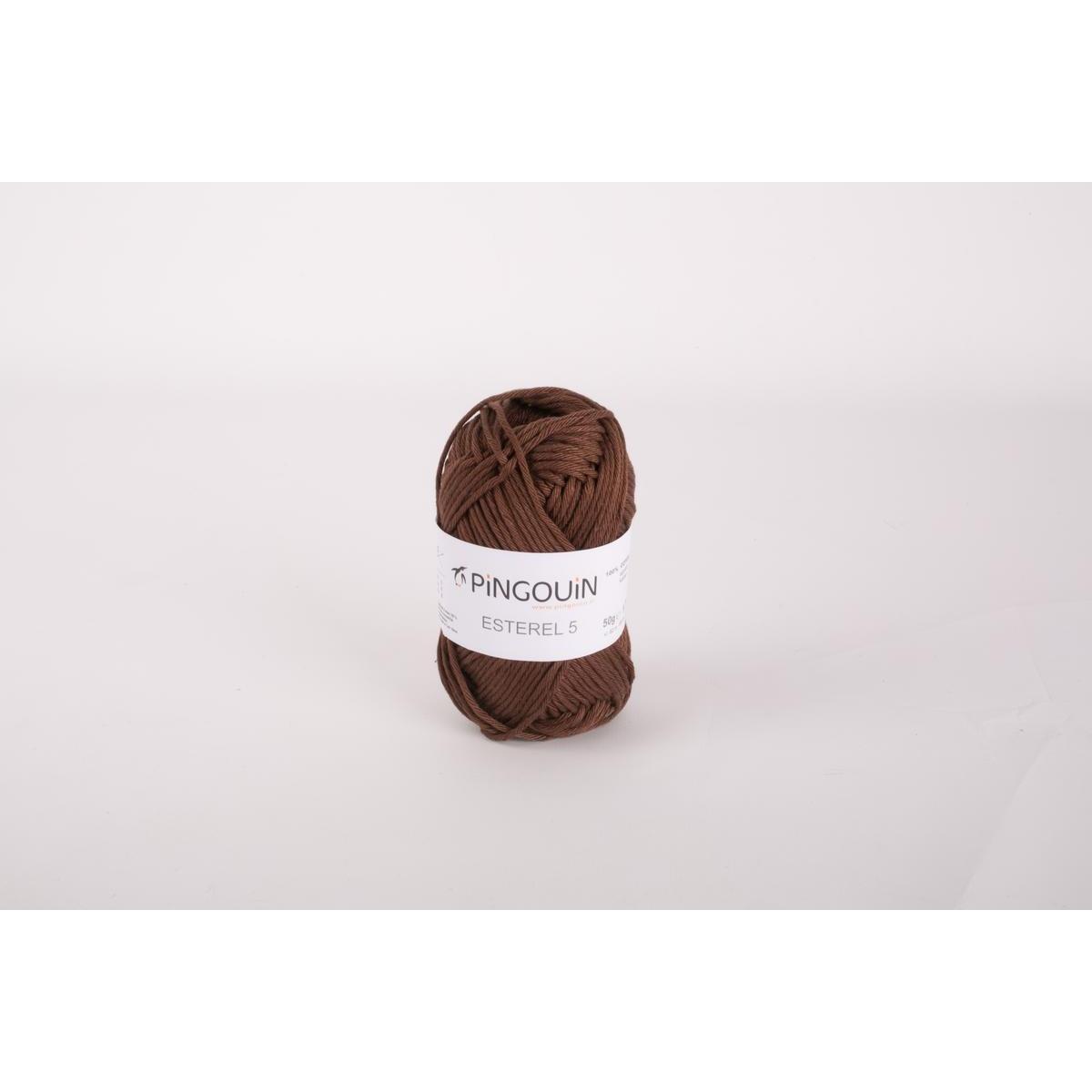 Pelote coton Esterel 5 - 61 m - Marron - PINGOUIN