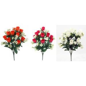 Bouquet de 12 boutons de roses et mini fleurs