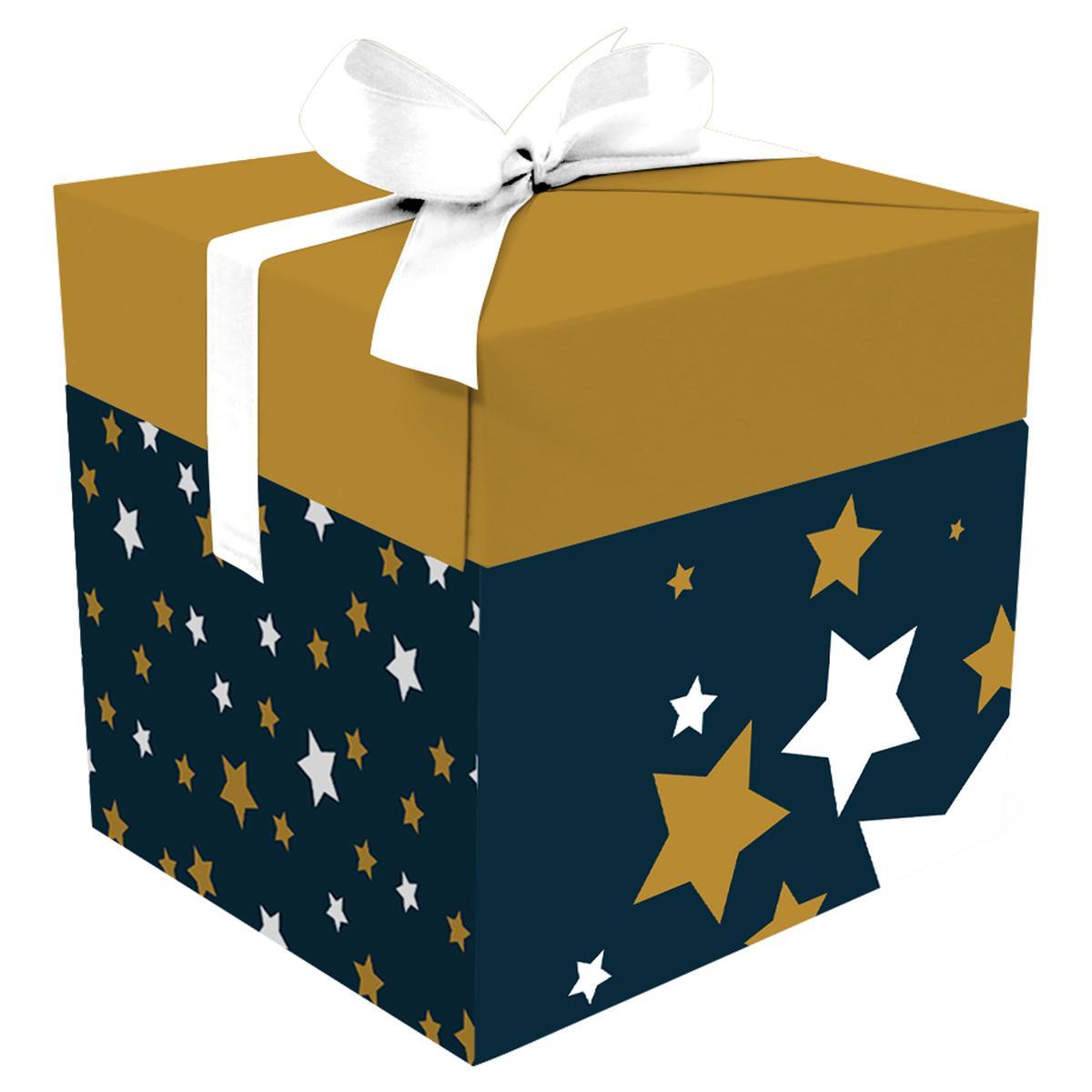 Boite Cadeau Etoilee 15 X 15 Cm Sac Cadeaux La Foir Fouille