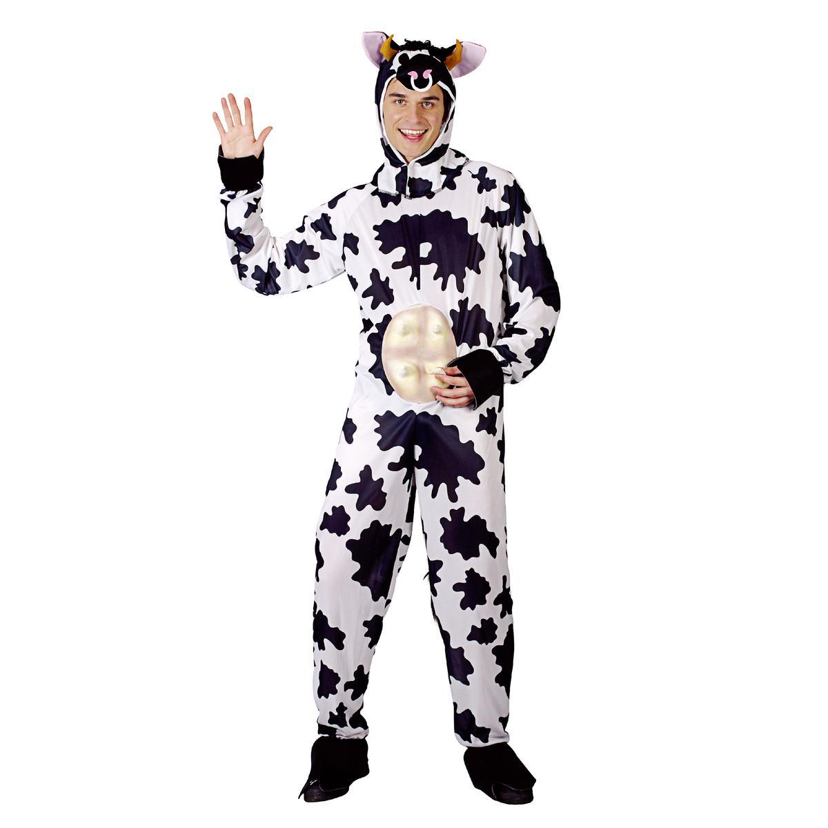 Déguisement vache - Polyester - Taille adulte - Blanc et noir Déguisement vache - Polyester - Taille adulte - Blanc et noir