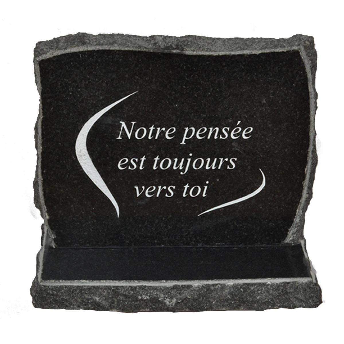 Plaque funéraire pensée