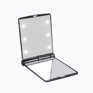 Miroir de poche à LED - Noir