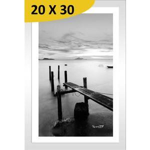 Tableau Ponton perdu - L 30 x l 20 cm - Noir, blanc - VUE SUR IMAGE