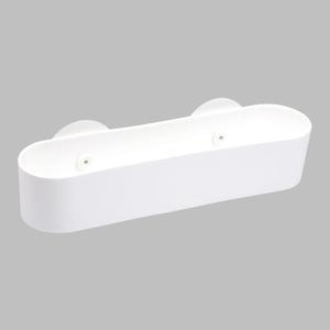 Étagère de douche à ventouses en - L 5.7 x H 4.7 x l 23.5 cm - Blanc