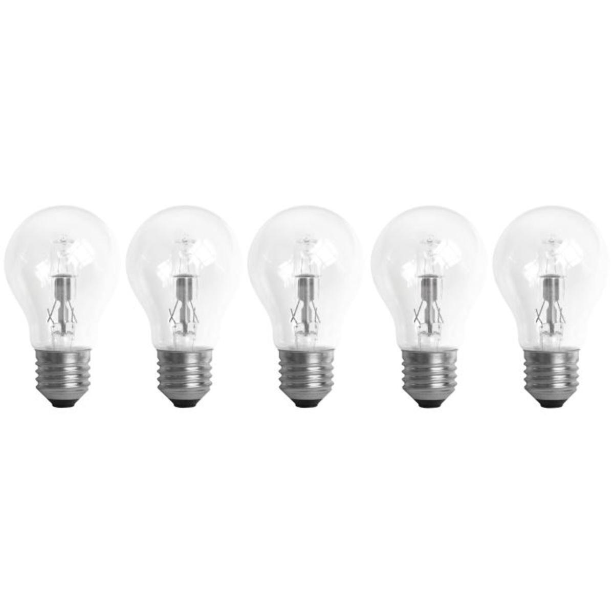 5 ampoules halogènes E27 - Transparent