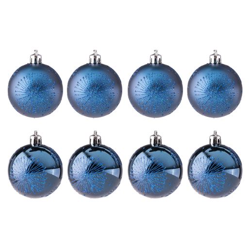 6 Boules Denoël Bleu Boules De Noël La Foirfouille