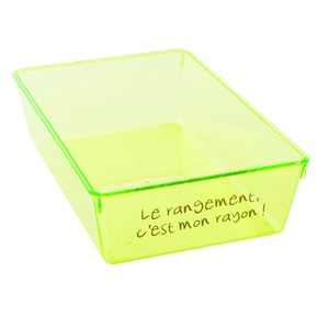 Bac de rangement pour réfrigérateur - 15,8 x 23,5 x 6,5 cm - vert