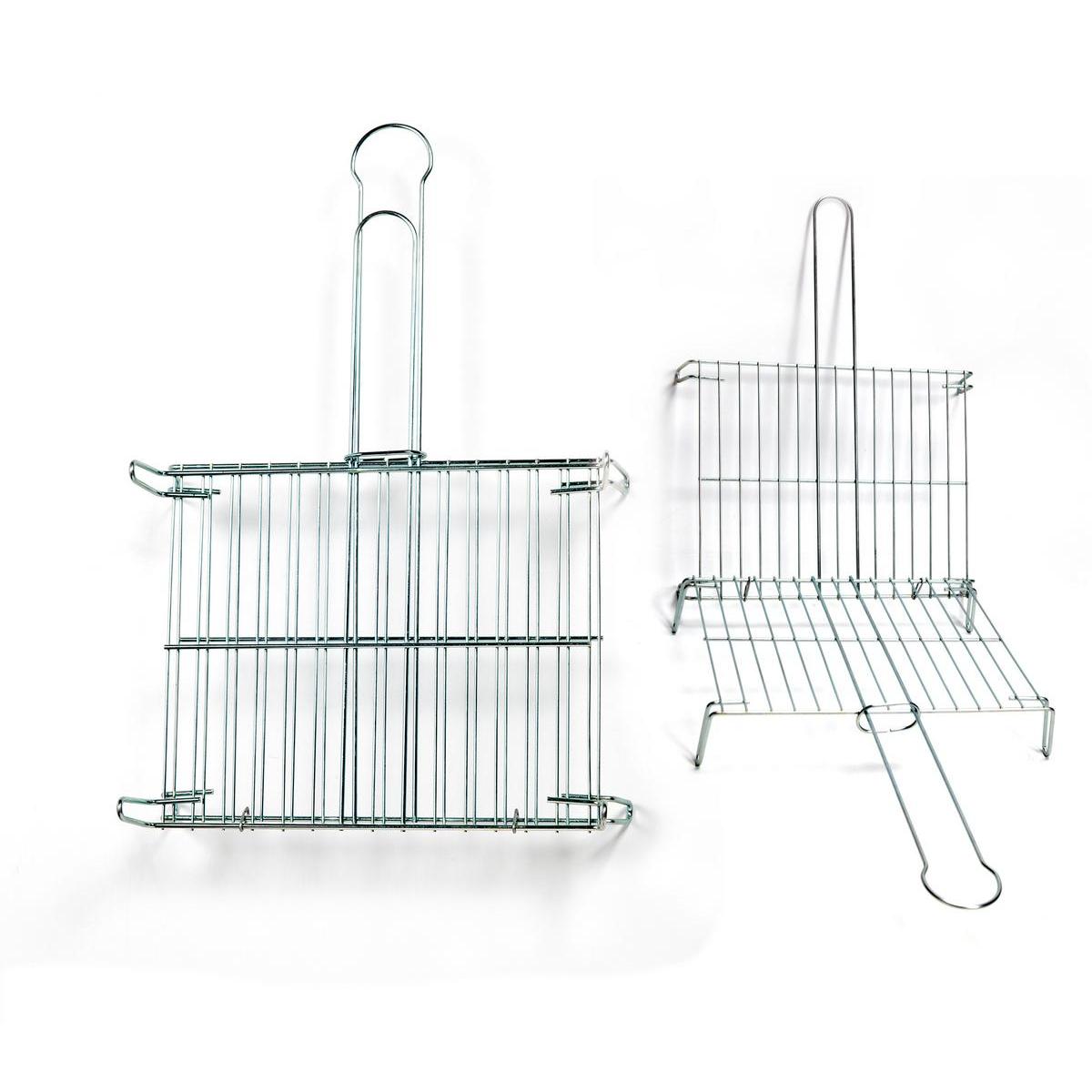 Grille de cuisson double - Acier - 40 x 45 cm - Gris Grille de cuisson double - Acier - 40 x 45 cm - Gris