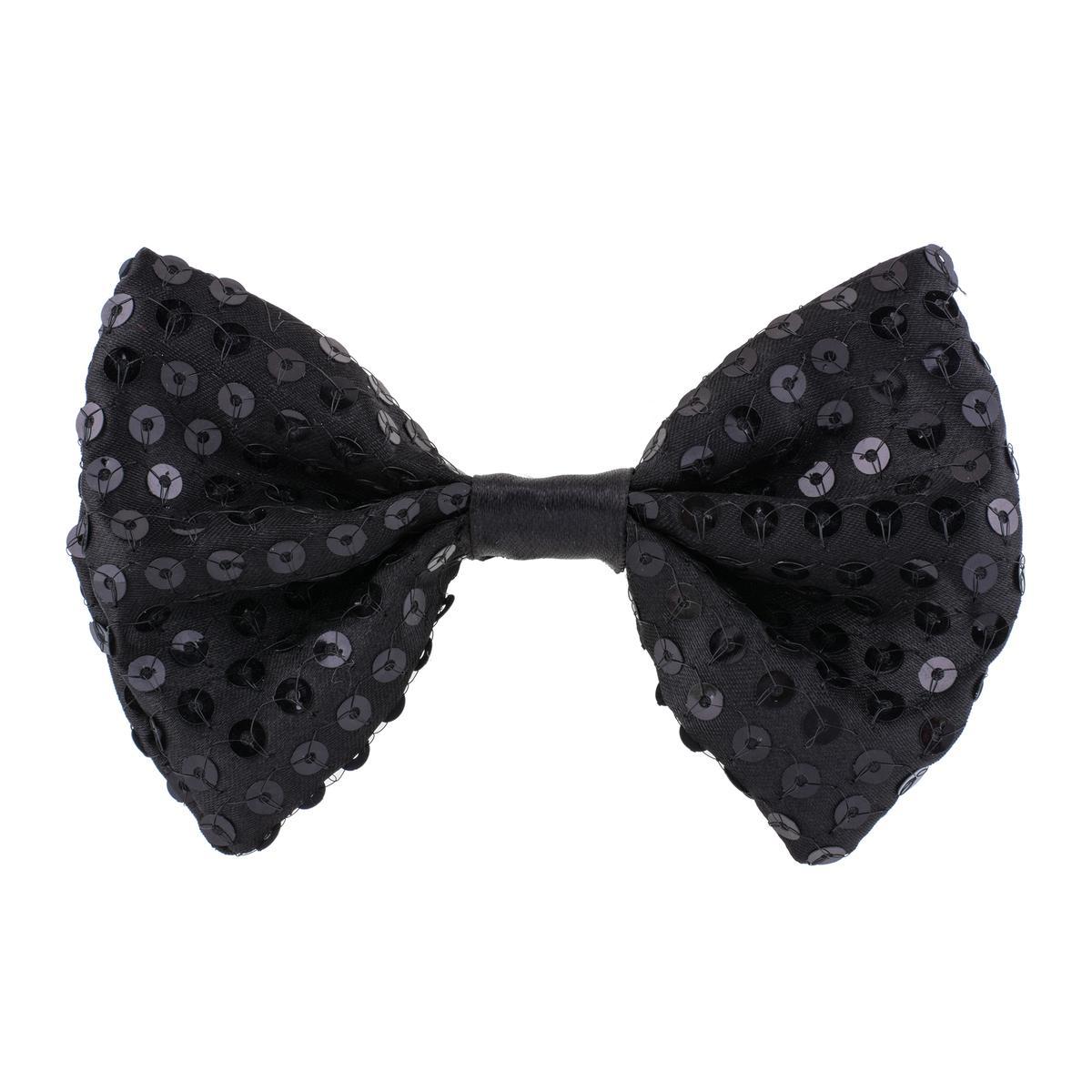 Nœud papillon à sequins - 12 x 7 x H 1 cm - Différents coloris - Noir Nœud papillon à sequins - 12 x 7 x H 1 cm - Différents coloris - Noir