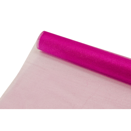 Rouleau Pour Chemin De Table Organza Rose Fushia Decoration