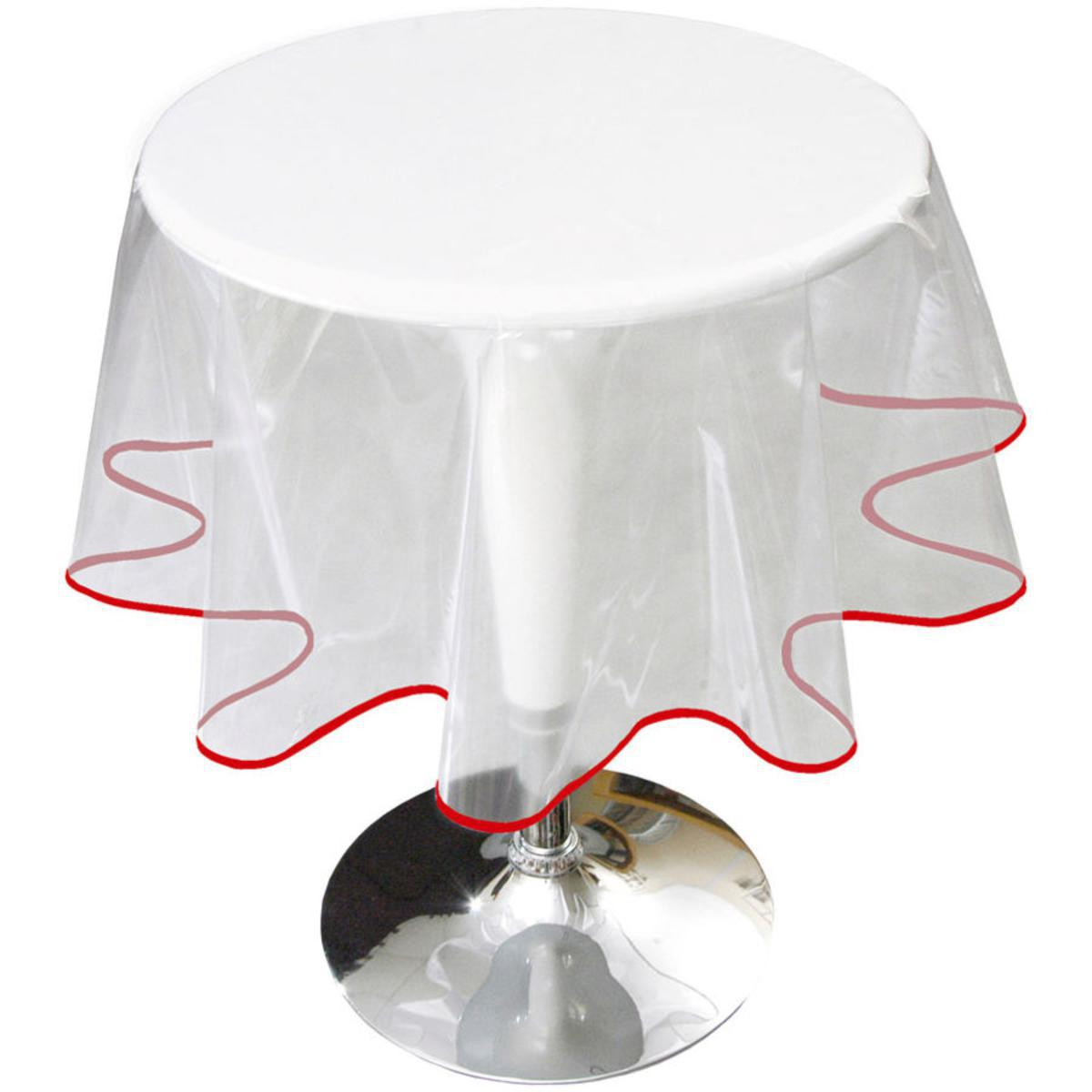 Nappe ronde - PVC - Diamètre 180 cm - Rouge Nappe ronde - PVC - Diamètre 180 cm - Rouge