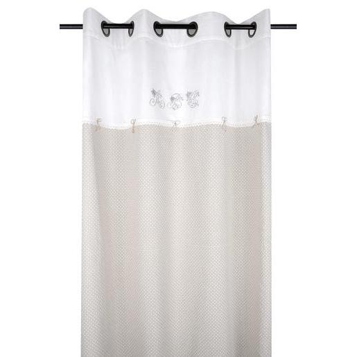 Rideau Berengere Beige Blanc Rideaux Et Voilages La Foir