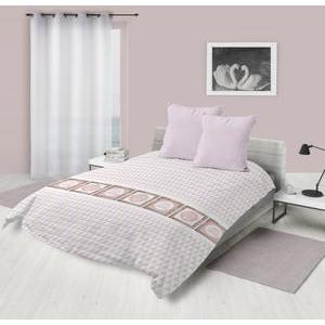Couette imprimée Dream - L 240 x l 220 cm - Rose, blanc